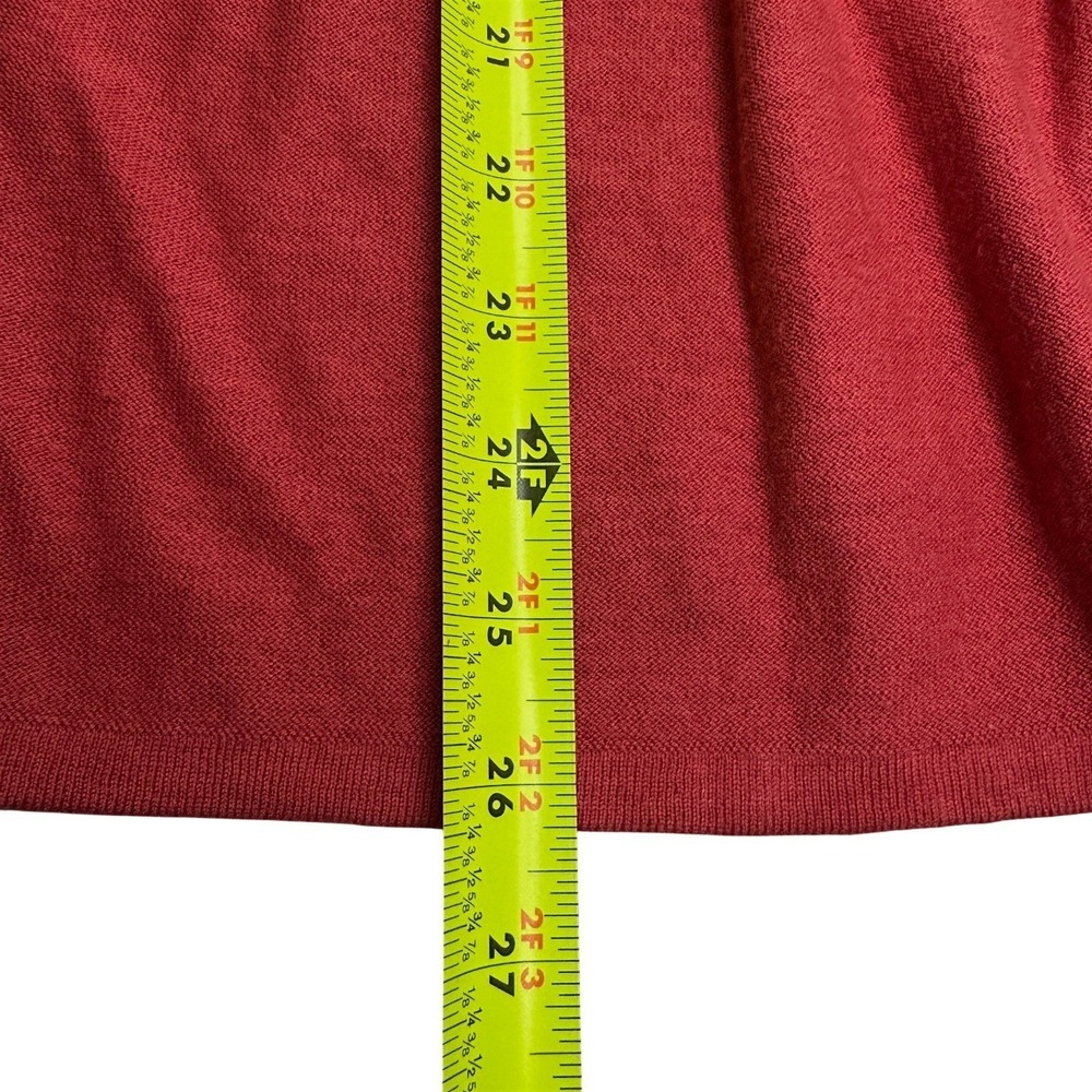 J. Jill Cardigan Sweater Womens L Pink Silk Cotton Ribbed Bell Sleeve V-Neck - Picture 13 of 13